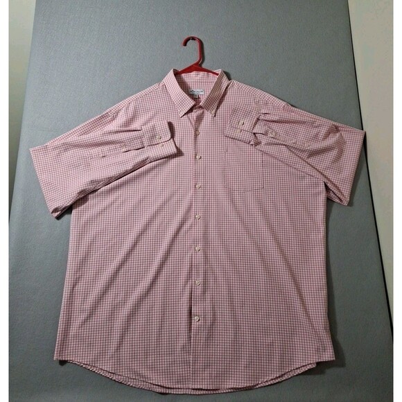 Peter Millar Crown Sport Willie Performance Sport Shirt Pink Gingham Plaid XXL - Picture 2 of 7